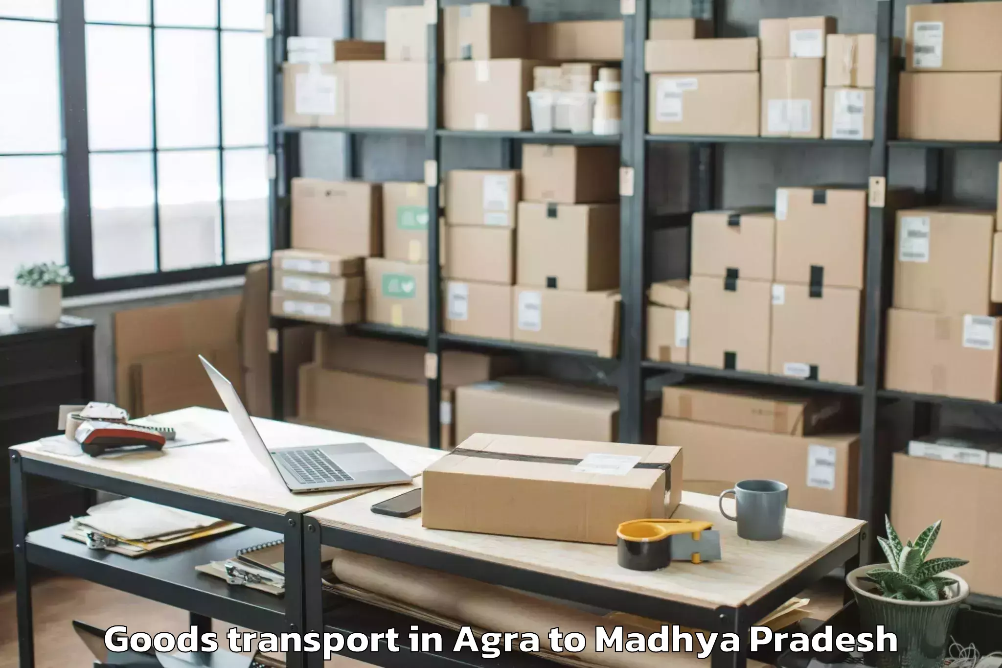 Top Agra to Bhikangaon Goods Transport Available